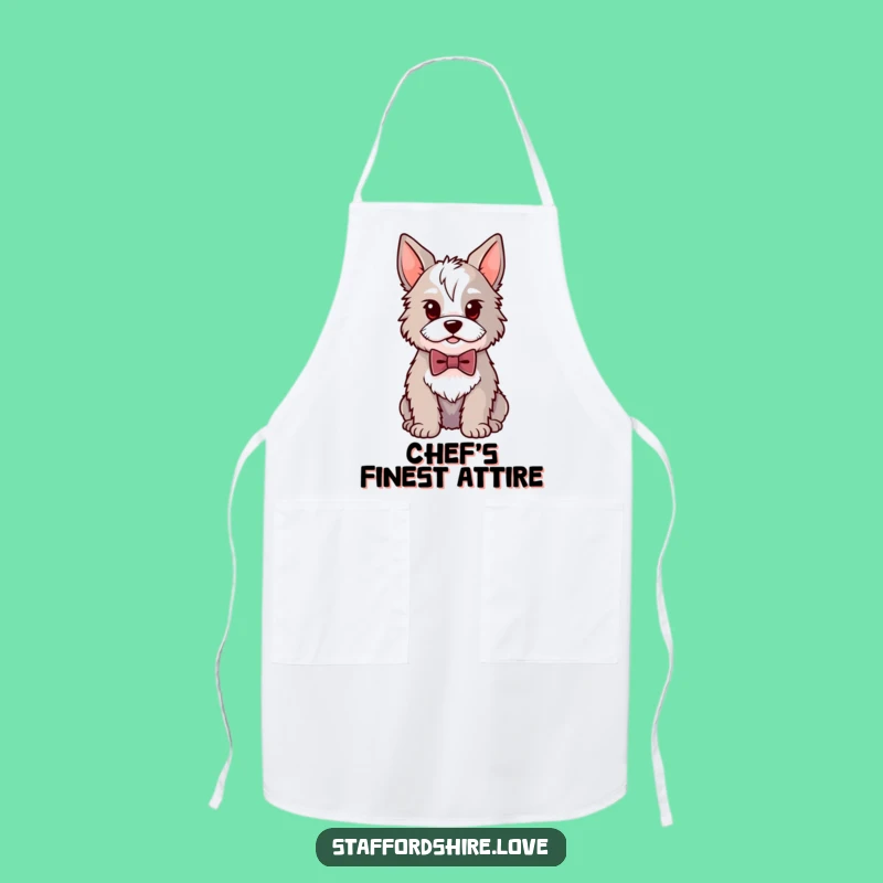 Funny Kitchen Staffordshire Apron - Chef Dog Style Gift