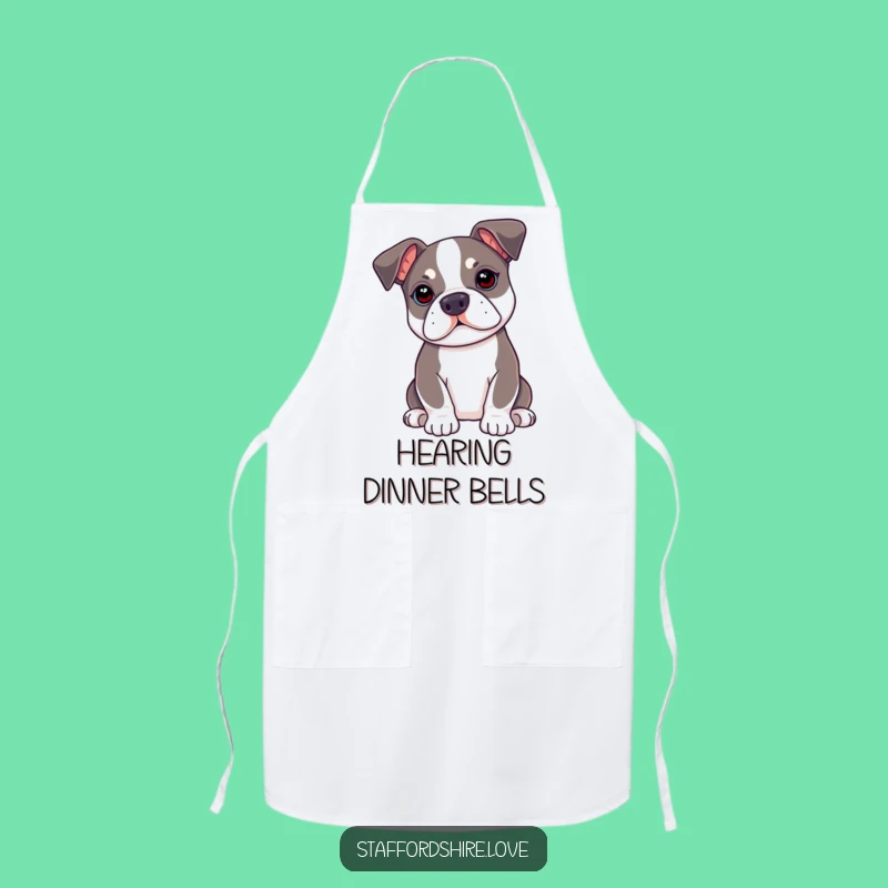 Funny Kawaii Staffy Apron - Chef's Attention for the Kitchen
