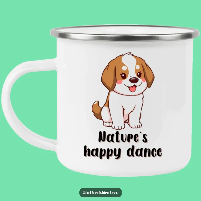 Funny Saint Bernard Camping Mug: Adventure with Energy, Rugged & Enthusiastic Funny Gift