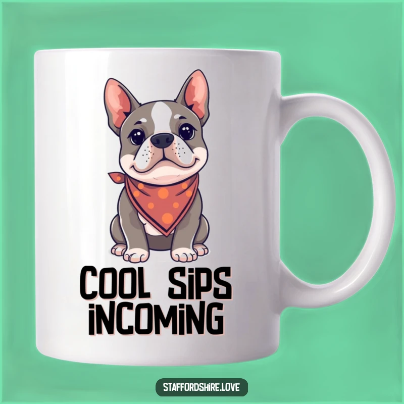 Funny Kawaii Staffie Bandana Mug - Cool Dog Lover Gift, Perfect Funny Surprise!