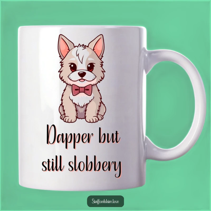 Funny Kawaii Staffordshire Mug - Dapper Dog Gift for Proud Owners