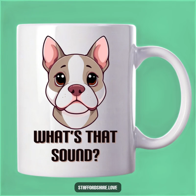 Funny Kawaii Staffy Mug - Curious Dog Lover Gift with Adorable Charm