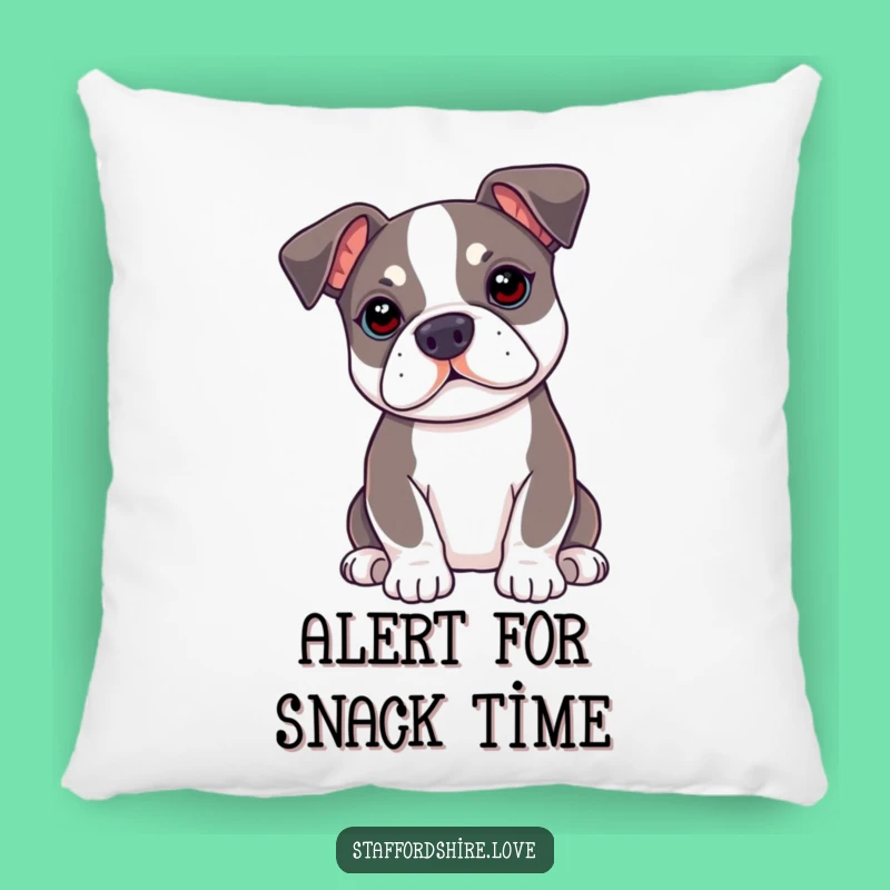 Funny Kawaii Staffy Pillow - Cozy Comfort for Attentive Dog Lovers