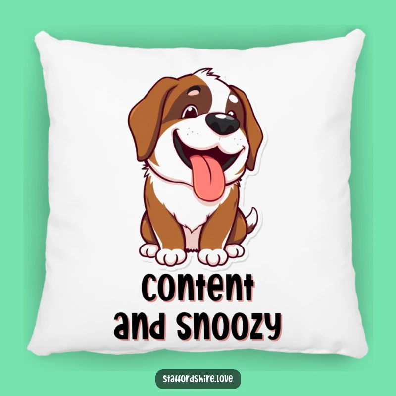 Funny Kawaii Saint Bernard Pillow - Soft Happy Dog Cushion, Cozy Gift Idea