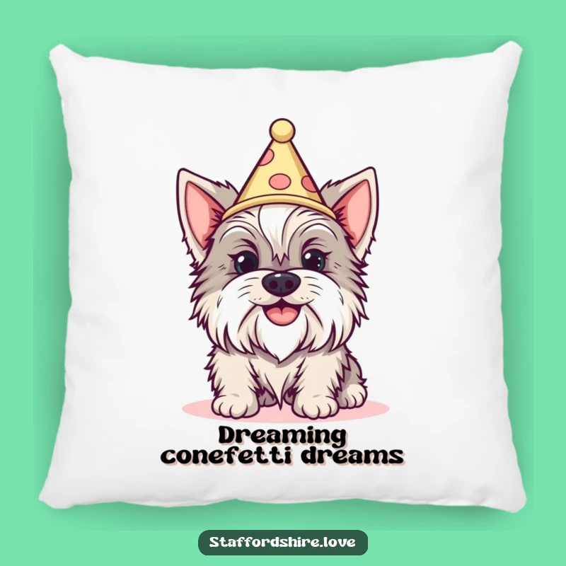 Funny Staffy Silly Grin Cone Hat Pillow: Cozy Hilarious Dog Comfort Gift