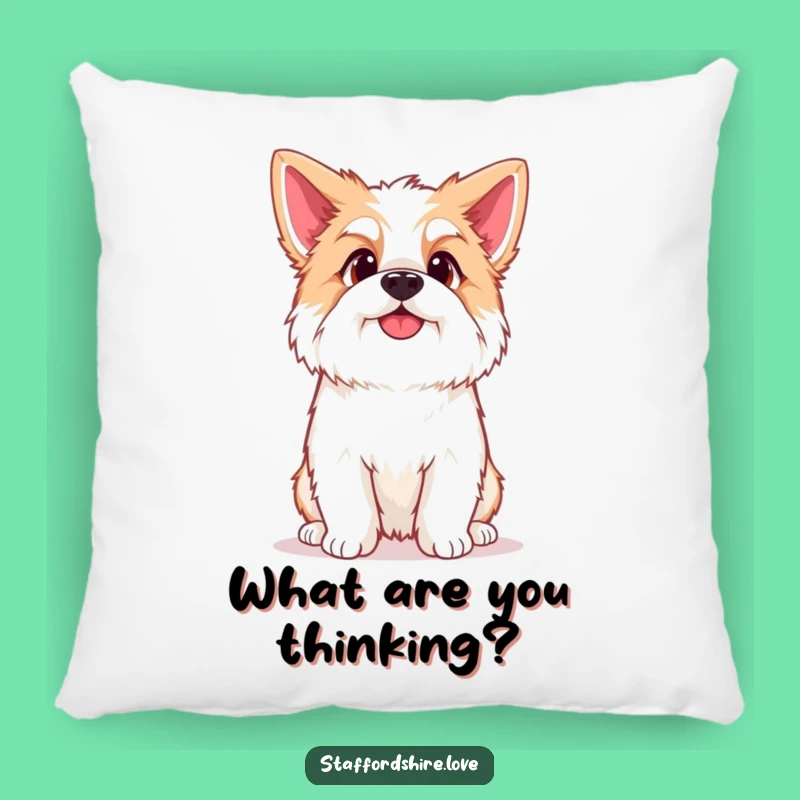 Funny Kawaii Staffordshire Pillow: Cozy Comfort with Curious Charm