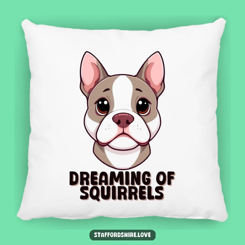 Funny Kawaii Staffy Pillow - Cozy Comfort with Curious Canine Charm