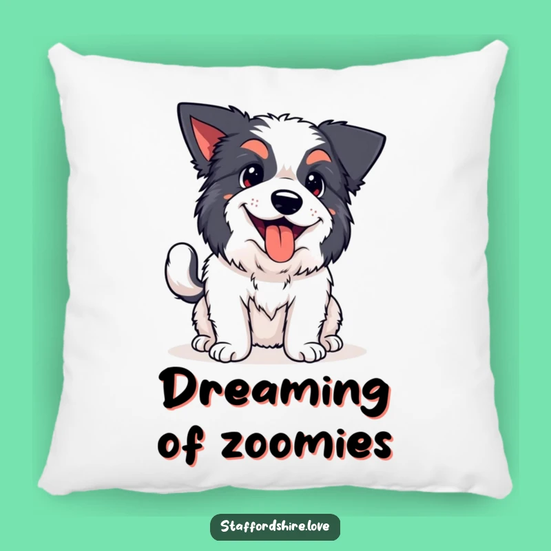 Funny Kawaii Staffy Wagging Tail Pillow: Comfy and Hilarious Dog Accent