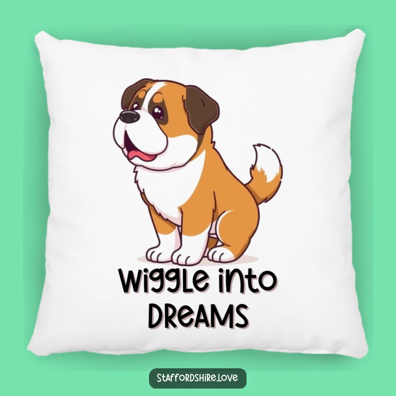 Funny Saint Bernard Wiggle Pillow: Cozy Up with This Hilarious Dog Lover's Gift