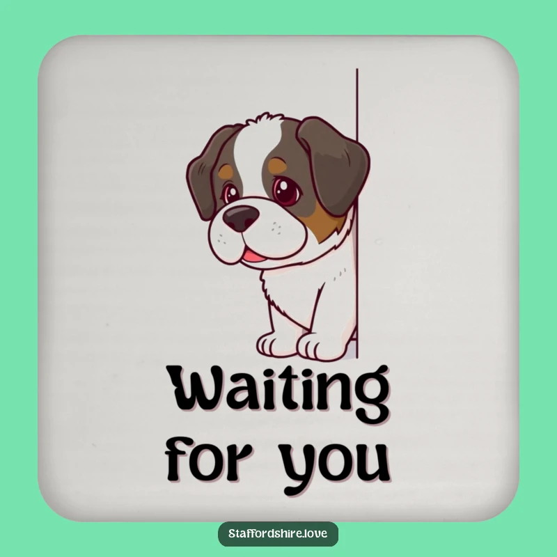 Funny Saint Bernard Coasters: Protect Surfaces with Mischief, Set of Hilarious Funny Gifts