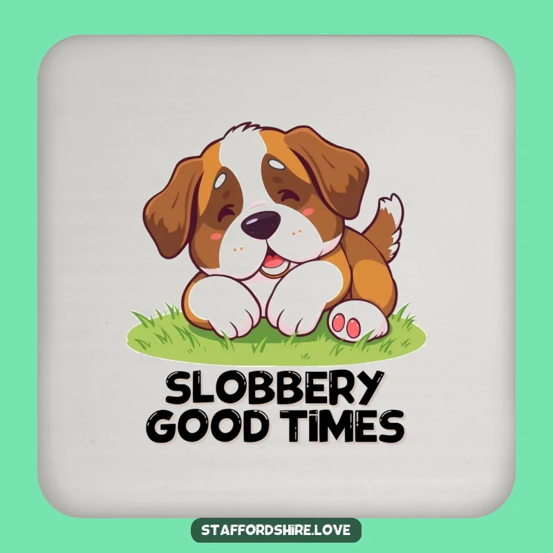 Funny Saint Bernard Roll Coaster: Protect Surfaces with Doggy Charm!