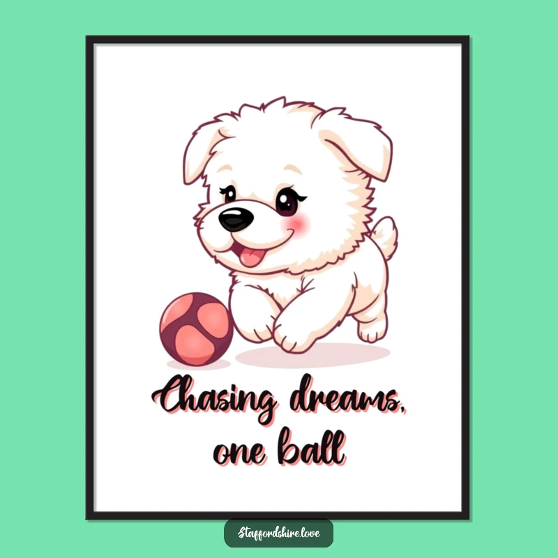 Cute Free Printable Wall Art: Playful Puppy Chase, Adorable Downloadable Decor