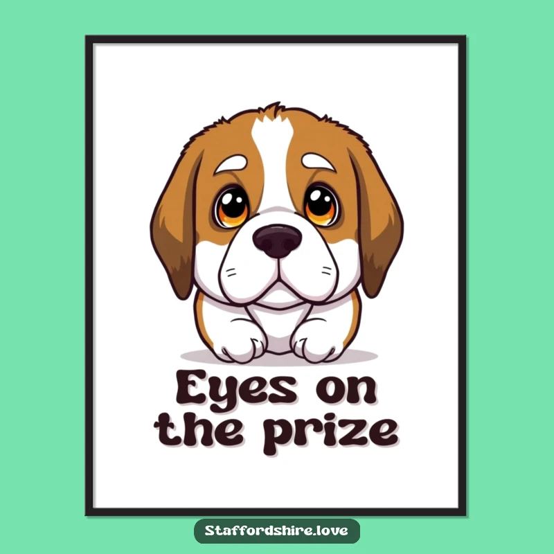 Funny Free Printable Wall Art: Soulful Puppy Eyes - Quirky Downloadable Home Decor
