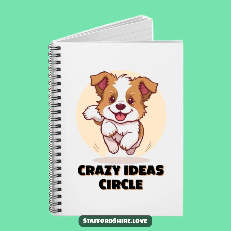 Funny Staffy Pup Tail Chase Notebook: Dog Journal Gift for Staffies
