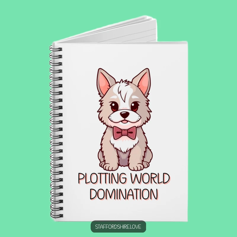 Cute Funny Staffordshire Notebook - Journal Your Thoughts Dog Style