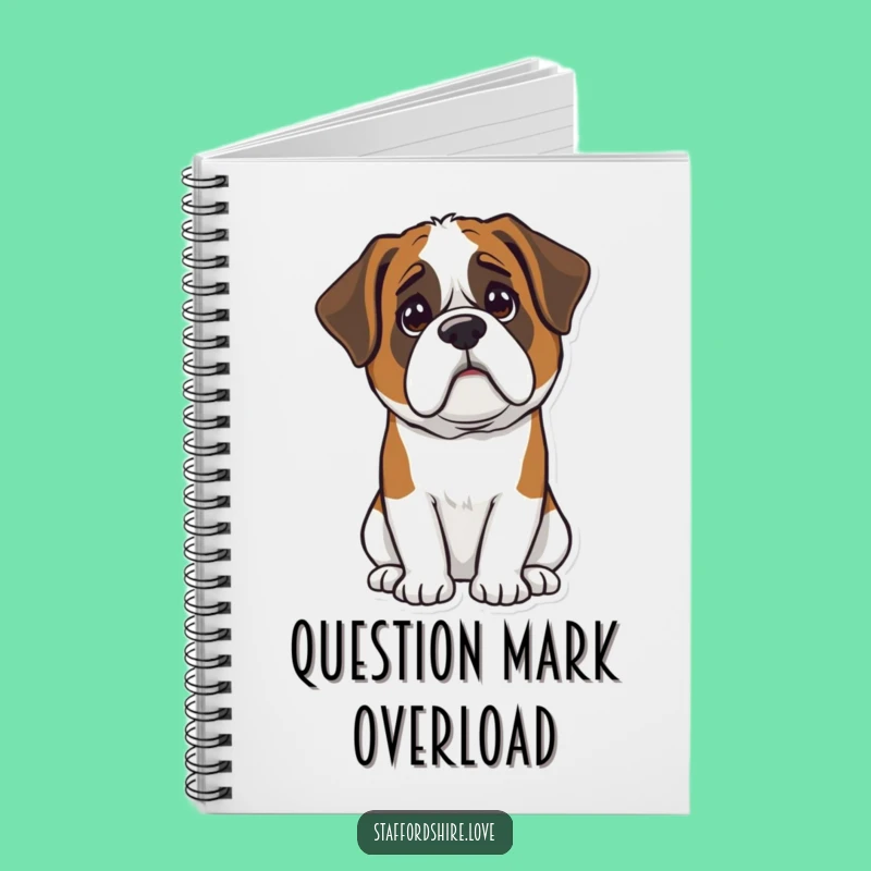 Funny Kawaii Saint Bernard Notebook - Confused Ideas Journal, Perfect Gift for Writers