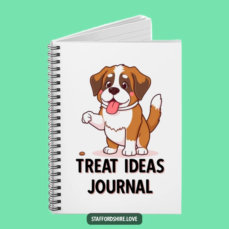 Funny Saint Bernard Treat Jump Notebook - Jot Down Ideas Hilariously