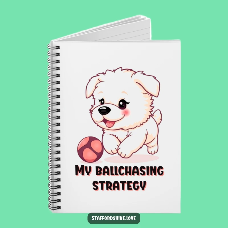 Funny Staffy Puppy Notebook, Cute Dog Journal, Adorable Playful Gift