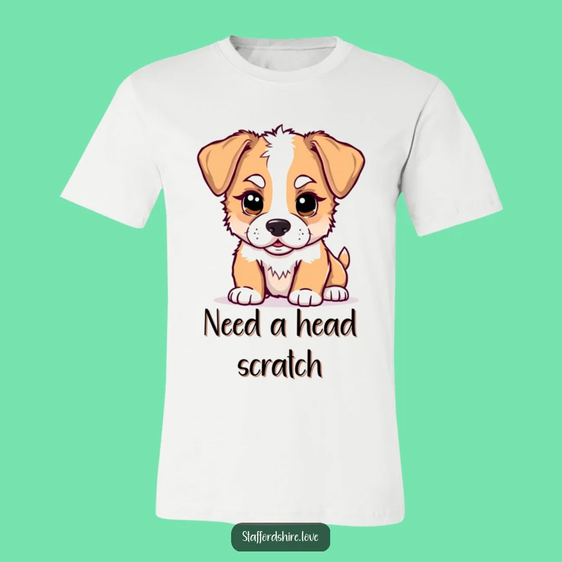Funny Kawaii Staffy Puppy Nudge T-Shirt: Cuddly and Hilarious Dog Tee