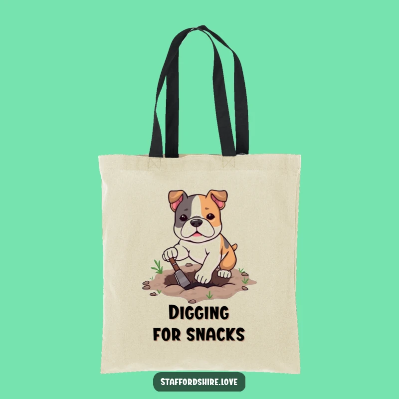 Funny Kawaii Staffy Tote Bag - Carry Your Determination with Style
