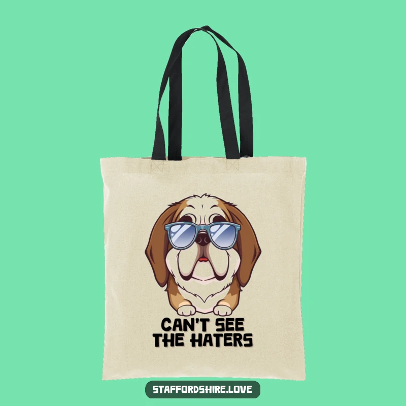 Funny Saint Bernard Goofy Sunglasses Tote Bag: Carry Laughs Anywhere!