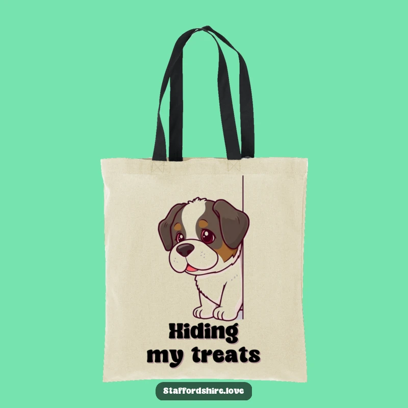 Funny Saint Bernard Tote Bag: Mischievous Explorer, Carry Your Goods with Humor, Great Funny Gift