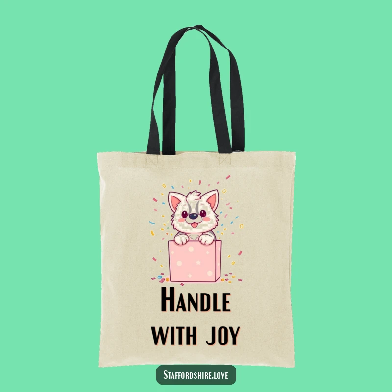 Funny Staffordshire Gift Box Tote: Carry Your Laughs with this Hilarious Staffordshire Bag!
