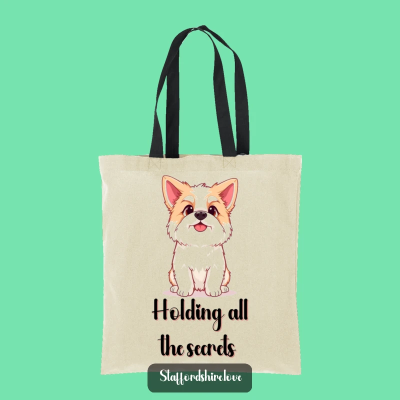 Funny Kawaii Staffordshire Tote Bag: Carry Your Curiosity in Style